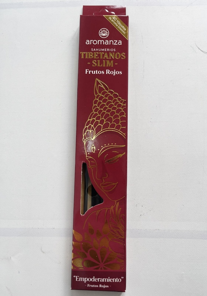 Sahumerios TIBETANOS SLIM Frutos Rojos x 10 uni AROMANZA
