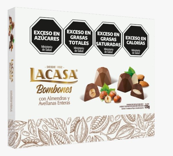 BOMBONES con Almendras y Avellanas enteras x 12 unidades LACASA
