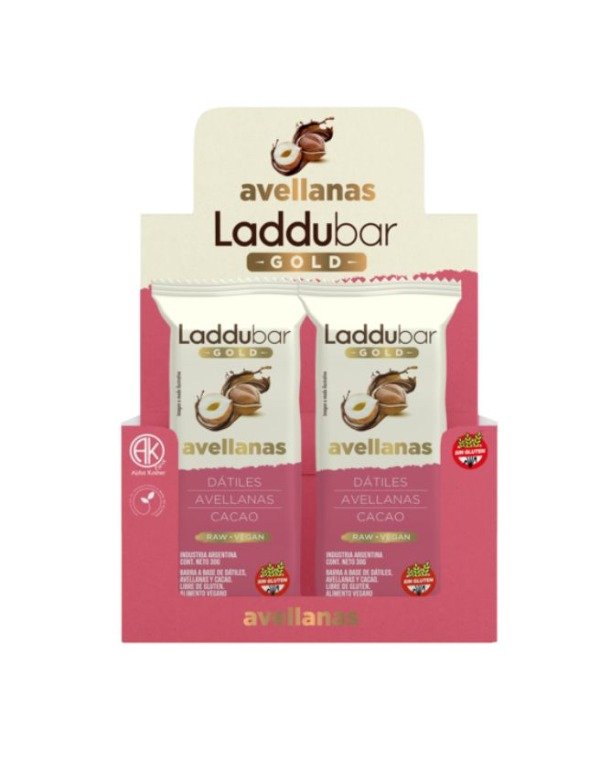 CAJA Barritas Raw Veganas GOLD Avellanas Sin TACC x 30g x 12u GOLDEN MONKEY