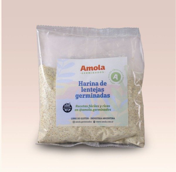 PROMO 2X1 Harina de LENTEJAS GERMINADAS x 250g SIN TACC AMOLA