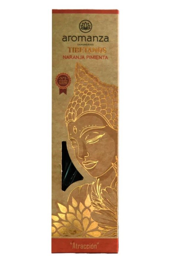 Sahumerios TIBETANOS NARANJA PIMIENTA x 8 uni AROMANZA