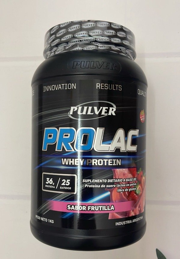2x1 (por vto 08/26) - PROLAC WHEY PROTEIN SIN TACC de FRUTILLA x 1kg PULVER