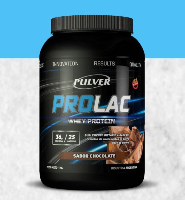 2x1 (por vto 06/26) - PROLAC WHEY PROTEIN SIN TACC de CHOCOLATE x 1kg PULVER