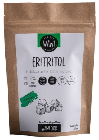 ERITRITROL edulcorante 0 calorias SIN TACC X 250 gr WAW FOOD