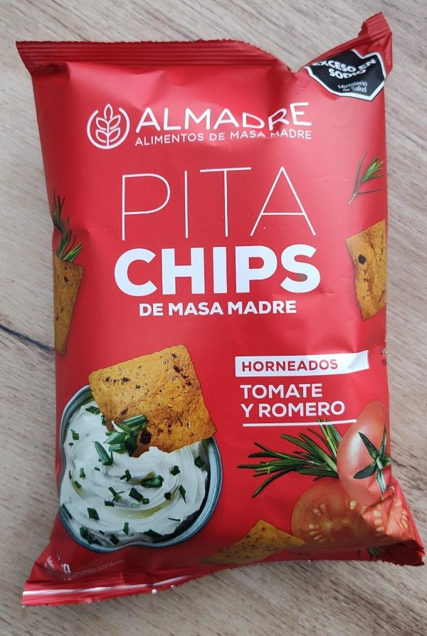 Pita Chips TOMATE Y ROMERO de Masa Madre VEGANOS x 115gr ALMADRE