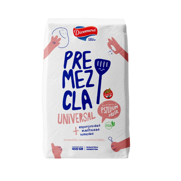 PREMEZCLA UNIVERSAL x 450gr SIN TACC c/PSYLLUM HUSK DICOMERE