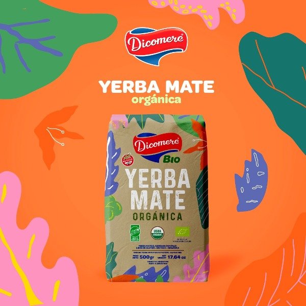 YERBA MATE ORGANICA (SIN TACC) x 500 gr   DICOMERE