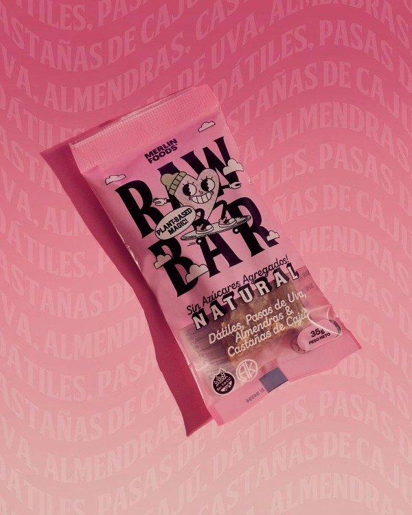 RAW BAR sabor NATURAL SIN TACC 35 gr x 14 UNI - MERLIN FOODS