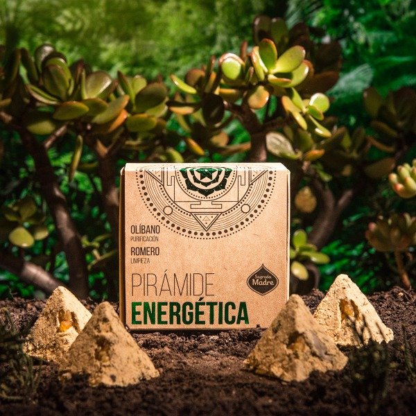 PIRAMIDE ENERGETICA romero, olíbano x 4 SAGRADA MADRE