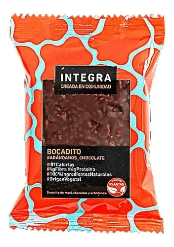 2x1 en Bocaditos ARANDANOS y CHOCOLATE caja x 20 uni x 26gr INTEGRA (VENCIMIENTO 19/10)