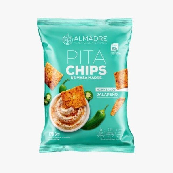 Pita Chips JALAPEÑO de Masa Madre VEGANOS x 115gr ALMADRE