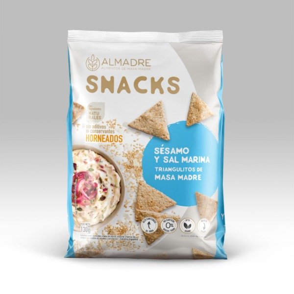Snack VEGANO de SESAMO y SAL MARINA x 133g ALMADRE
