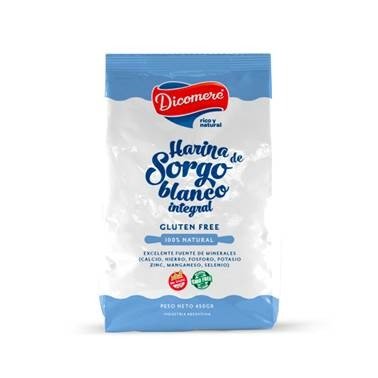 Harina de SORGO Blanco Integral SIN TACC x 450gr DICOMERE