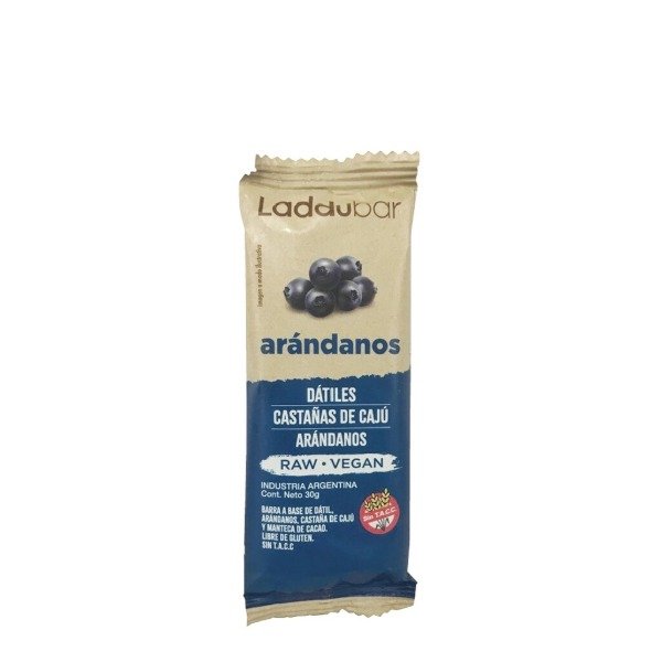 Caja de Barritas Raw Veganas ARANDANOS  Sin Tacc x 30gr x 12u GOLDEN MONKEY