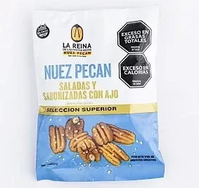 Nueces Pecán Saladas y Saborizadas con Ajo SIN TACC x 70g LA REINA