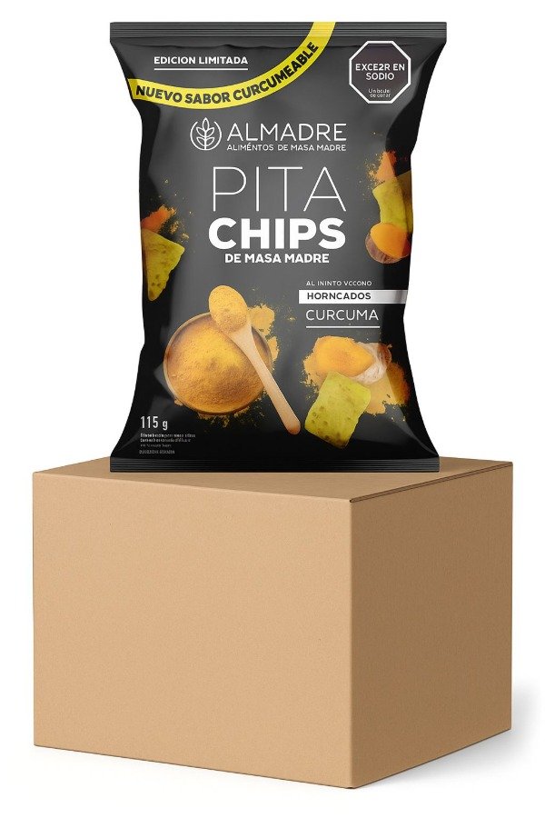 CAJA PITA CHIPS CÚRCUMA x12 uni ALMADRE