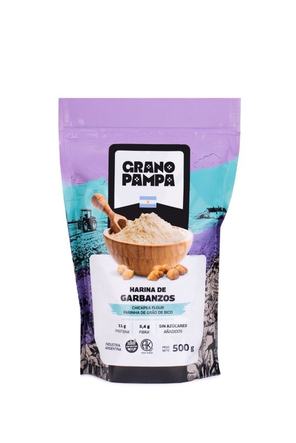 HARINA de GARBANZOS Sin Tacc x 500g GRANO PAMPA