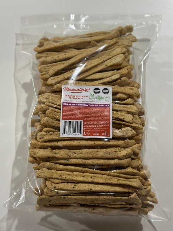 LENGUITAS Integrales artesanales con mix de semillas x 1KG MANANTIALES
