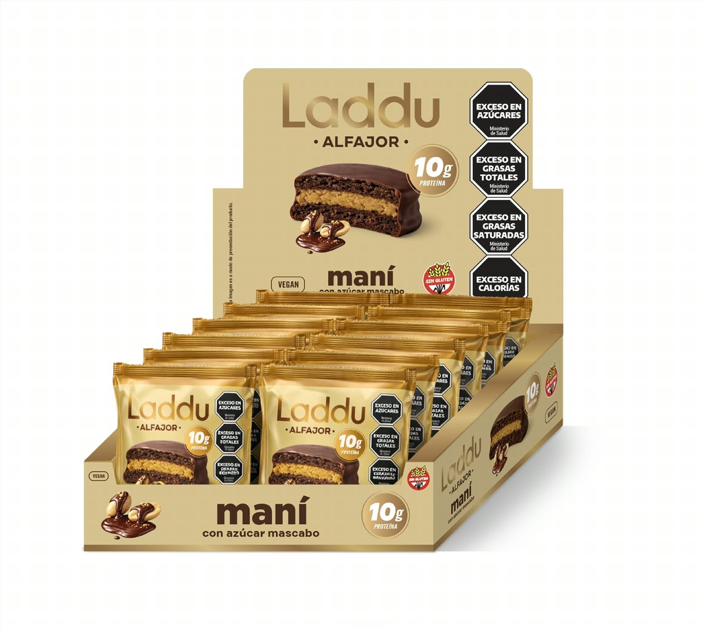 Laddu Alfajor Maní x12 LADDUBAR
