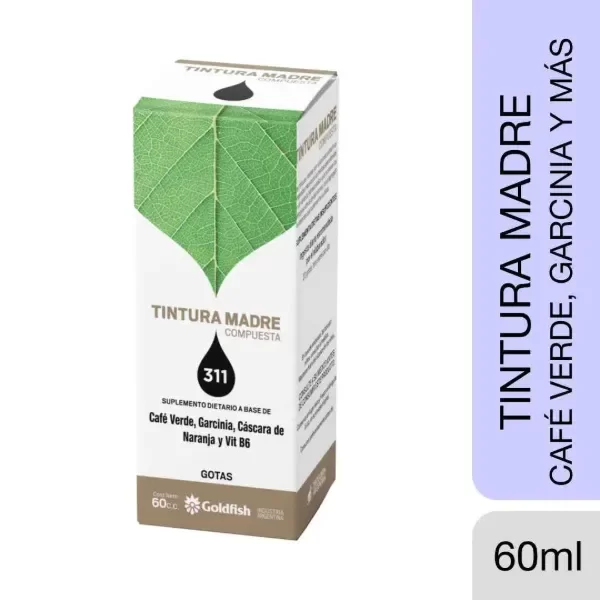 TINTURA MADRE BLEND 311 Café Verde, Garcinia, Cáscara de Naranja GOLDFISH