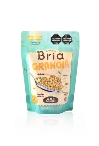Granola de quinoa, coco, semillas de zapallo y chia x 200g BRIA