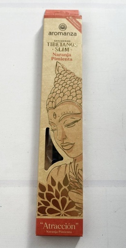 Sahumerios TIBETANOS SLIM Naranja Pimienta x 10 uni AROMANZA