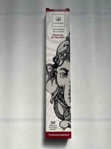 SAHUMERIO caja rectangular MADERAS DE SÁNDALO x12 UNI ILUMINARTE