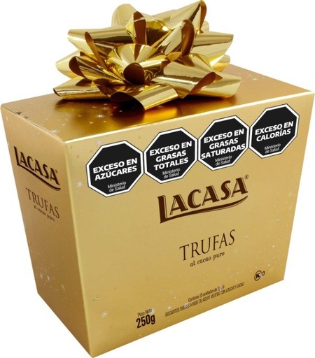 TRUFAS al cacao puro LAZO DORADO x 35 unidades LACASA