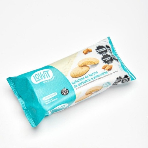 Galletitas FLOW de Harina de Garbanzo y Almendras x 90gr SIN TACC LOVVIT