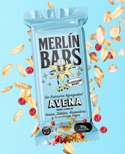 BARRA Avena y Dátiles SIN TACC 35 gr x 12 UNI - MERLIN FOODS