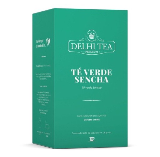 Té Verde SENCHA x 20 saquitos DELHI TEA