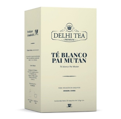 Té BLANCO PAI MUTAN x 20 saq DELHI TEA