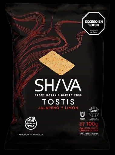 [SHIVA22064393] Tostis JALAPEÑO Y LIMÓN Sin Tacc x 100g SHIVA