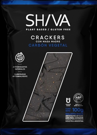 [SHIVA22064352] Crackers CARBÓN VEGETAL Sin Tacc x 100g SHIVA