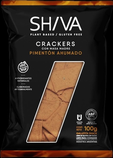 [SHIVA22064309] Crackers PIMENTÓN AHUMADO Sin Tacc x 100g SHIVA