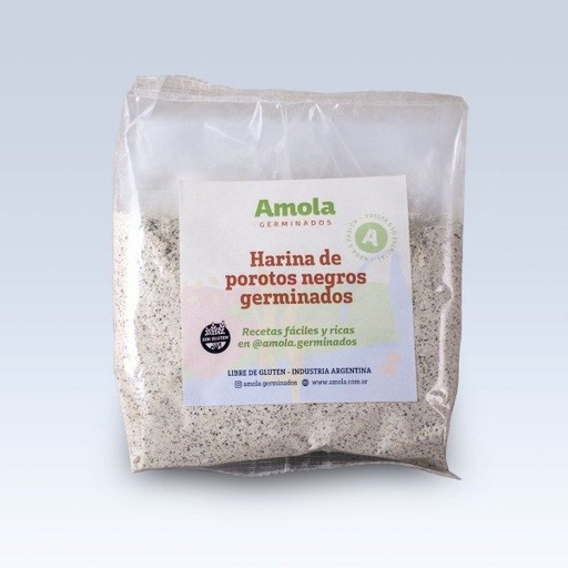 [AMOLA21647720] PROMO 2X1 Harina de POROTOS NEGROS GERMINADOS x 250g SIN TACC AMOLA