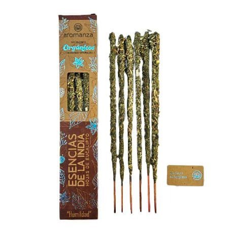 [AROMA21128616] Sahumerios ORGÁNICOS ESENCIAS de la INDIA/ EUCALIPTO x 6 uni AROMANZA