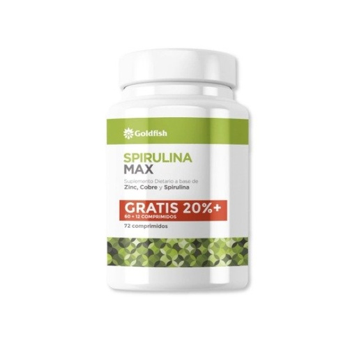 [DROGU20834739] SPIRULINA MAX x 72 comp GOLDFISH DROGUERIA ARGENTINA