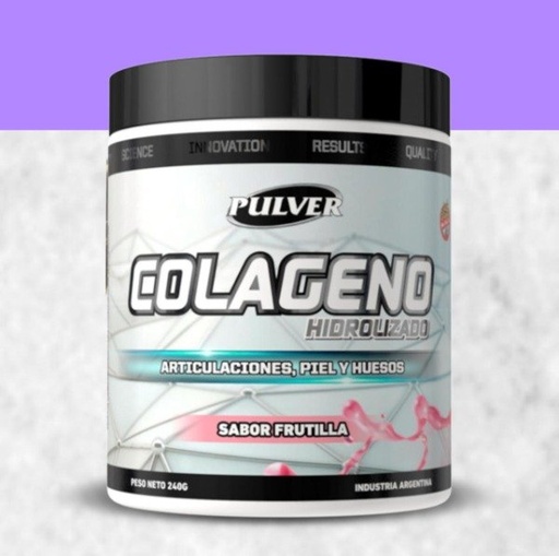 [PULVE20259079] COLÁGENO hidrolizado sabor FRUTILLA SIN TACC x 240g PULVER