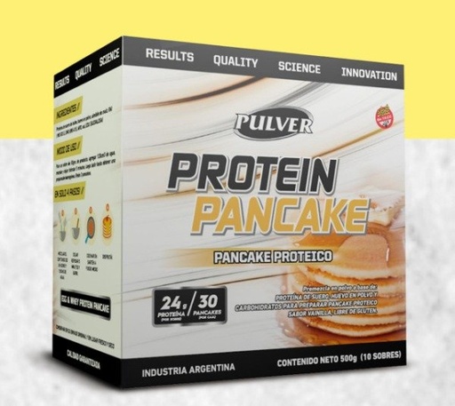 [PULVE20256448] PANCAKE PROTEIN caja x 10 sobres SIN TACC x 500 grs PULVER