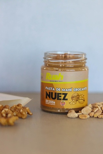 [RUAH19023891] Pasta de maní con CROCANTE de nuez SIN TACC x 200g RUAH