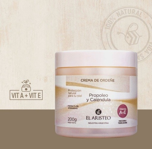 [ELARI16972365] CREMA de ordeñe PROPÓLEO y CALÉNDULA x 200g EL ARISTEO