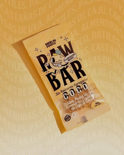 [MERLI14644676] RAW BAR de COCO SIN TACC 35 g x 12 UNI - MERLIN FOODS