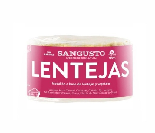 [SANGU9691731] Hamburguesas LENTEJA cebolla y calabaza - VEGANAS SIN TACC 4U x 110g SAN GUSTO