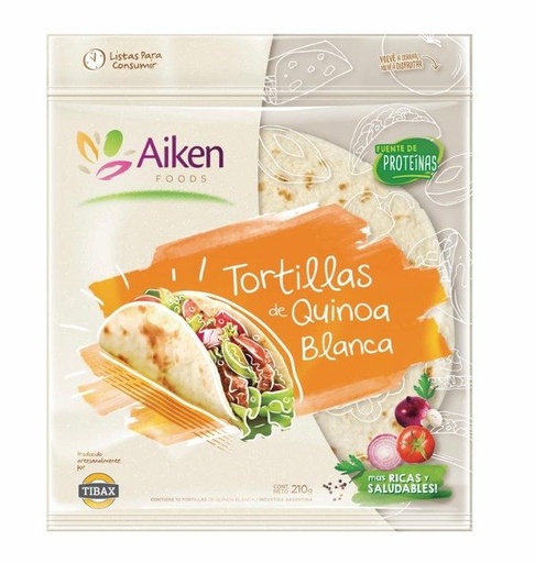 [AIKEN7306845] TORTILLAS de QUINOA BLANCA x 10 uni x 210gr AIKEN FOODS