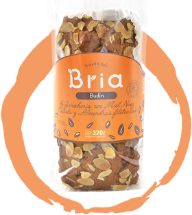 [BRIA7242875] Budín con ZANAHORIA, MIEL, NUEZ, CANELA y ALMENDRAS x 320gr BRIA