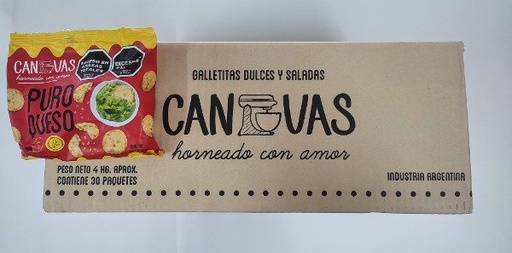 [CANVA6976516] CAJA CERRADA x 30 uni Galletitas de QUESO REGGIANITO x 150g CANVAS