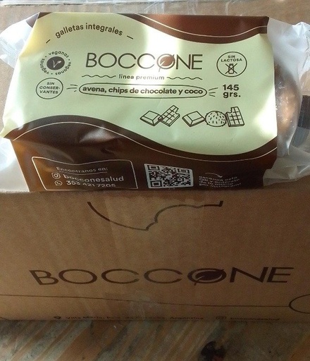 [BOCCO6907465] CAJA CERRADA x 45 uni Galletitas Integrales CHOCOLATE y COCO x 145grs BOCCONE