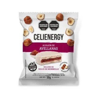 [CELIE1236643] CAJA de Alfajores de Avellana BLANCO Y Membrillo sin TACC x 12 uni CELIENERGY
