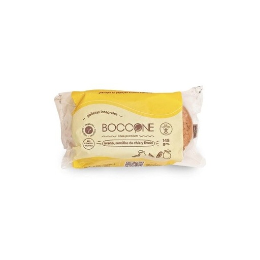 [BOCCO316363] Galletitas Integrales VEGANAS Avena Chia y Limón x 145gr BOCCONE
